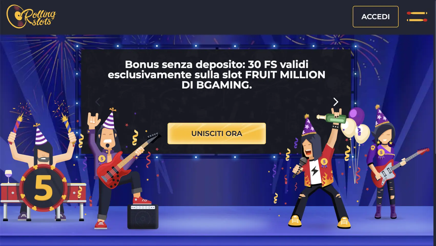 Immagine promozionale di RollingSlot Casino